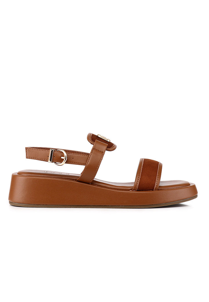 Claudette Slingback Sandals In Tan