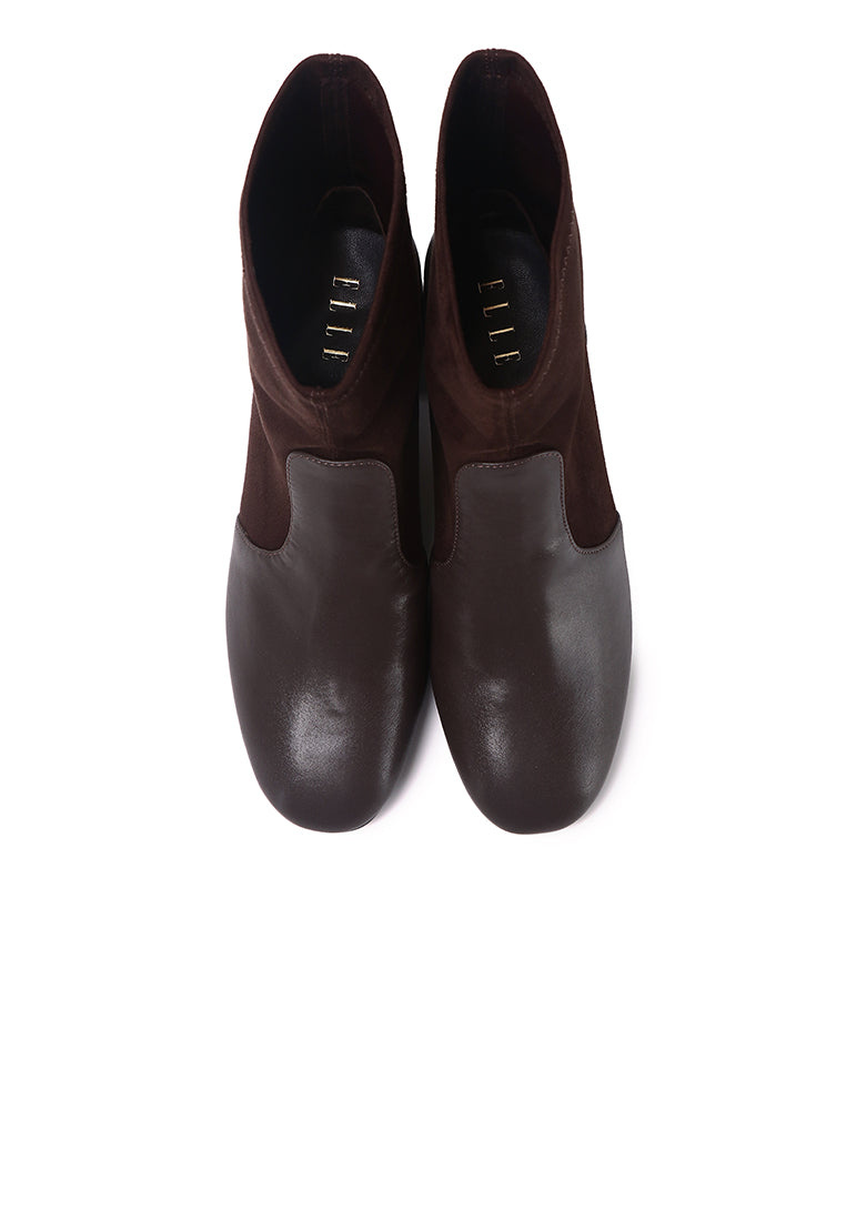 Maiwen Microfiber Leather Boots In Espresso