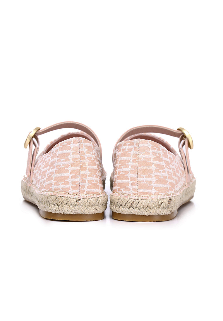 Josephine Microfiber Leather Espadrilles In Blush