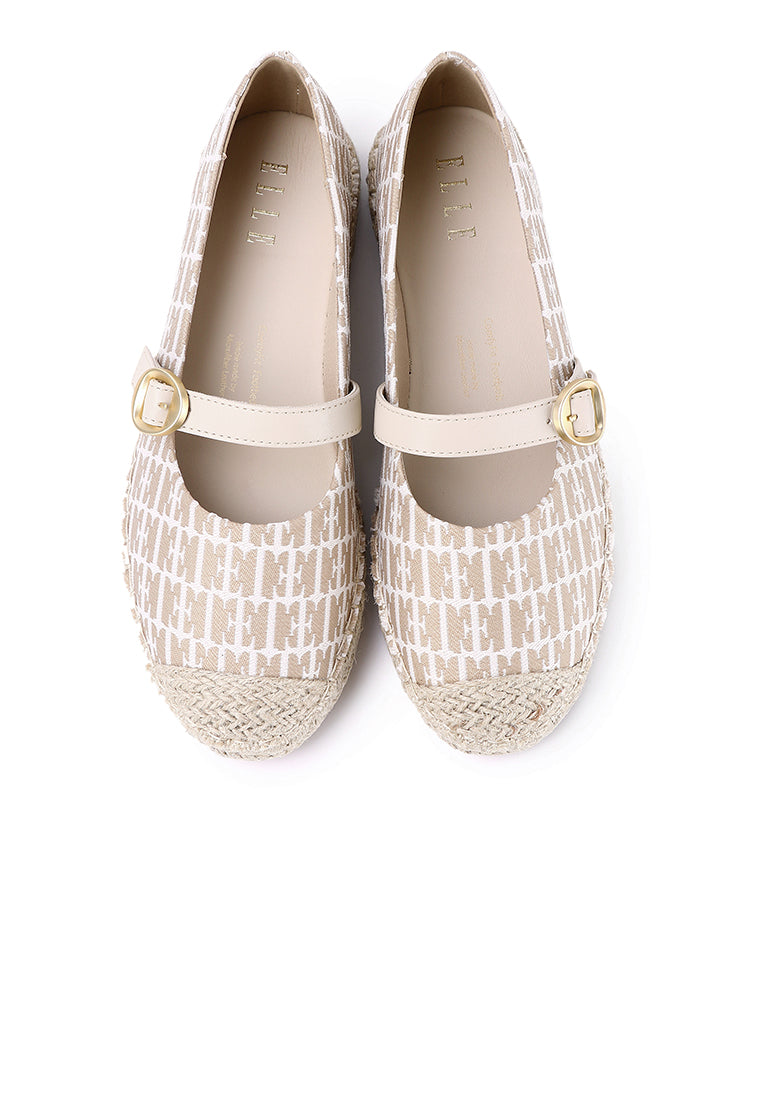 Josephine Microfiber Leather Espadrilles In Khaki