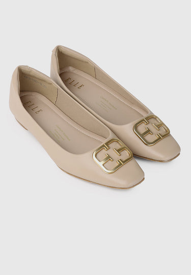 Jacqueline Slip-on Flats & Ballerina In Almond