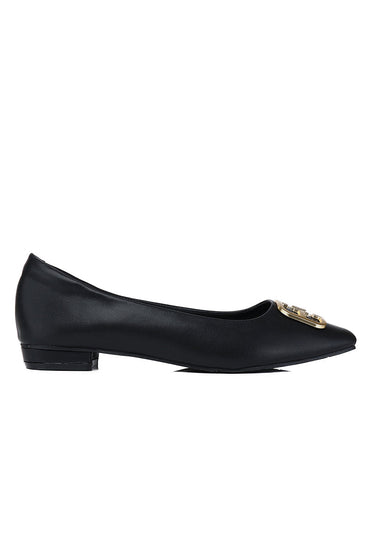 Jacqueline Slip-on Flats & Ballerina In Charcoal