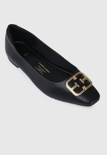 Jacqueline Slip-on Flats & Ballerina In Charcoal