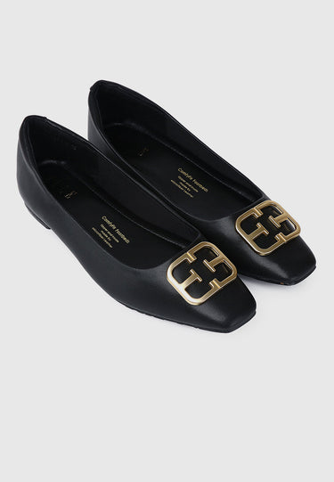 Jacqueline Slip-on Flats & Ballerina In Charcoal