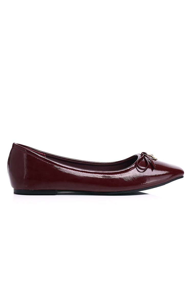 Alodie Flats & Ballerina In Burgundy