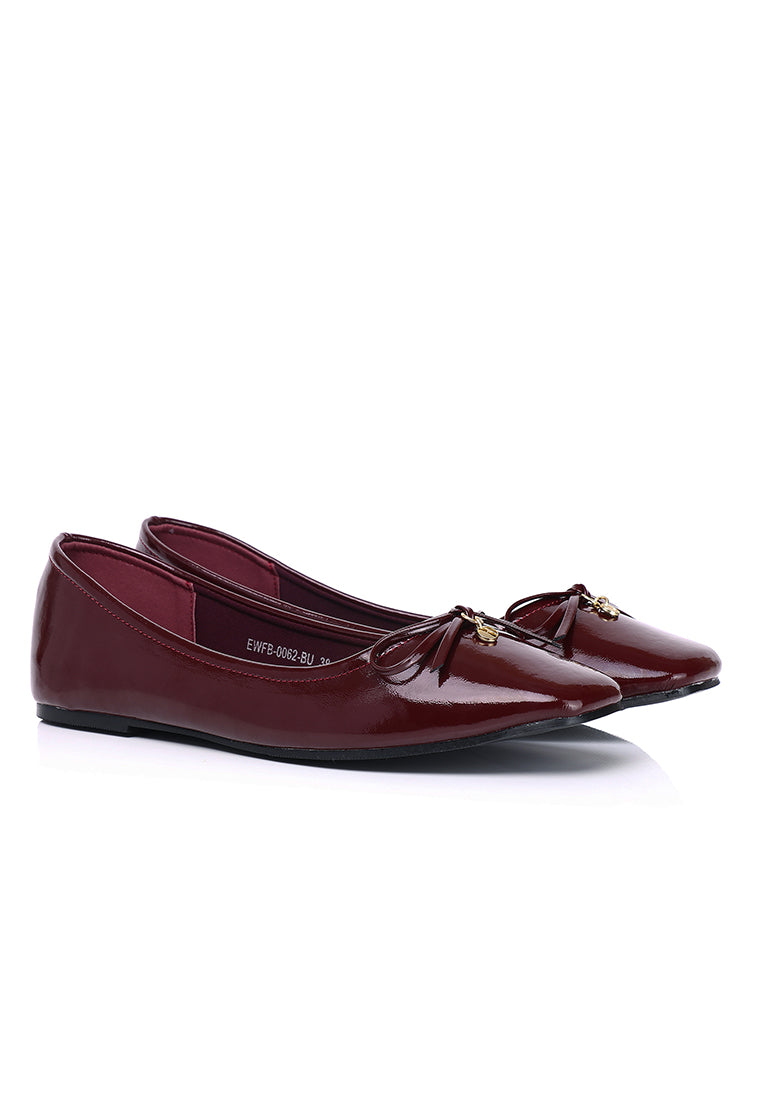 Alodie Flats & Ballerina In Burgundy
