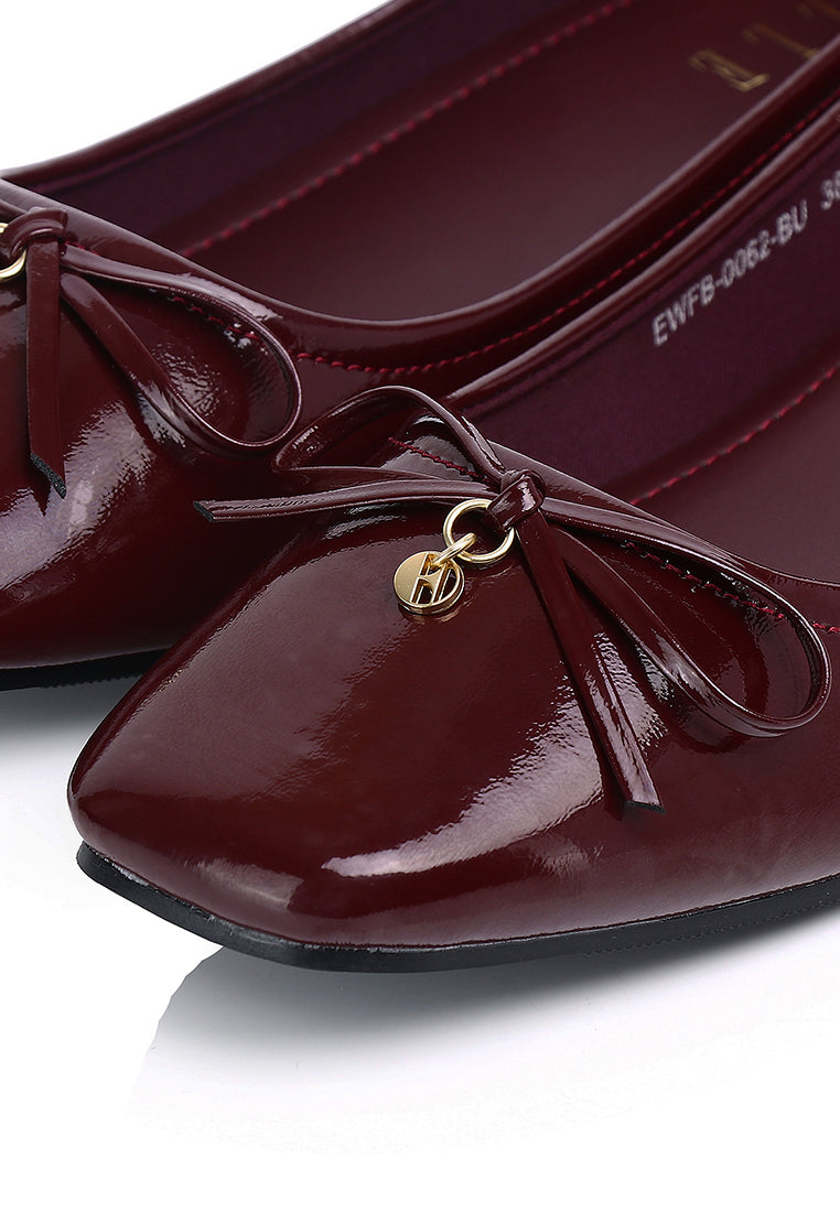 Alodie Flats & Ballerina In Burgundy