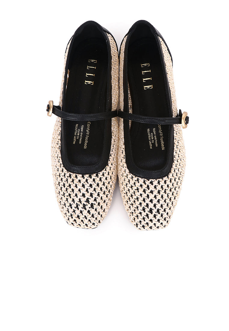 Paloma Microfiber Leather Flats & Ballerina In Black