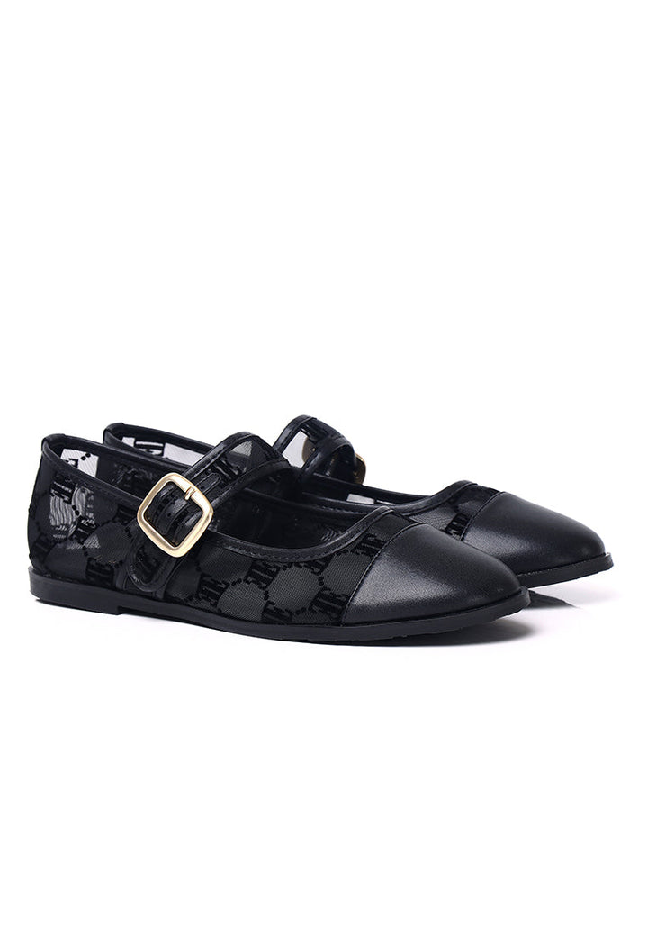 Bela Mesh Flats & Ballerina In Black – alternate view