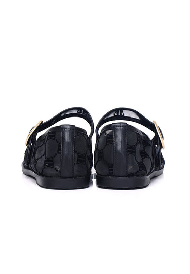 Bela Mesh Flats & Ballerina In Black