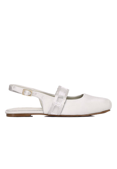 Flerius Mesh Flats & Ballerina In White