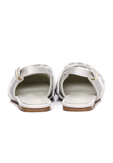 Flerius Mesh Flats & Ballerina In White