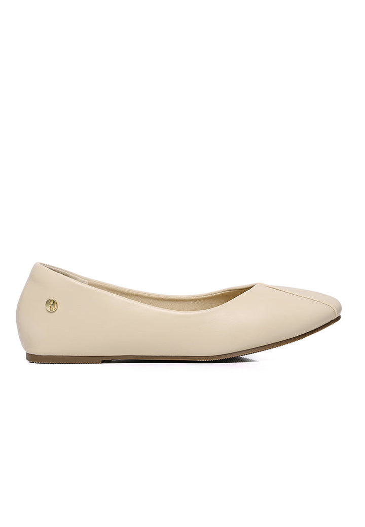 Tulip Flats & Ballerinas In Beige