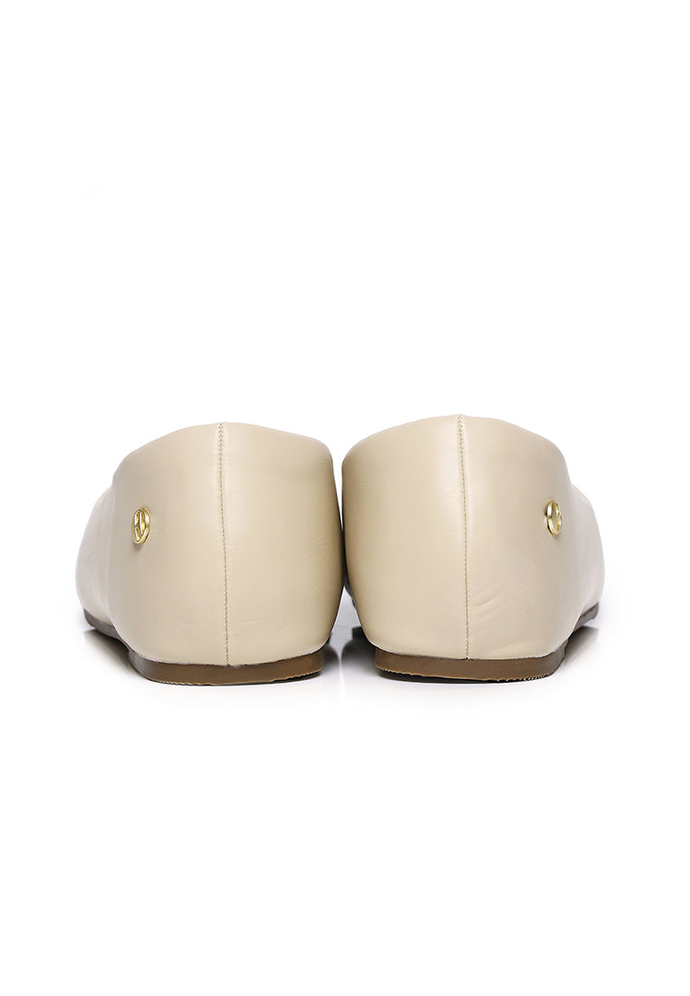 Tulip Flats & Ballerinas In Beige