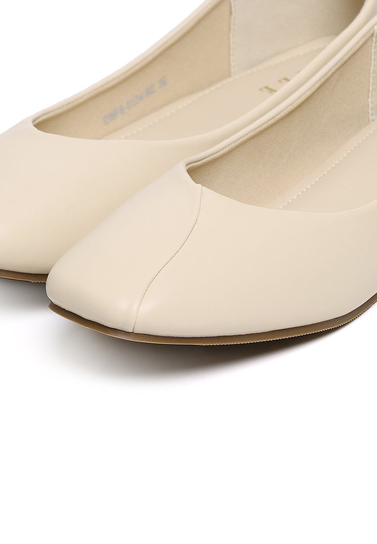 Tulip Flats & Ballerinas In Beige