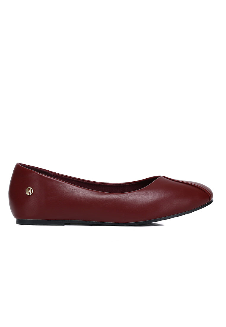 Tulip Flats & Ballerina In Maroon