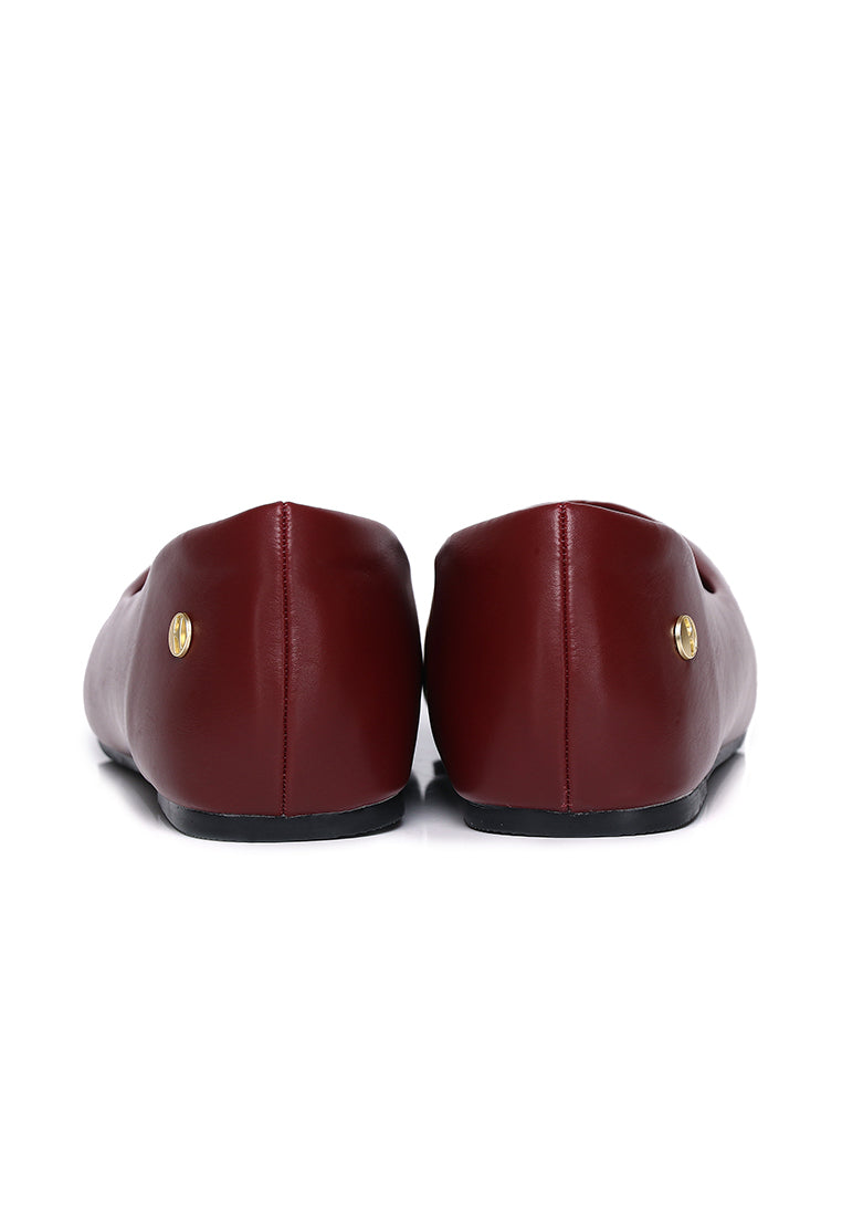 Tulip Flats & Ballerina In Maroon