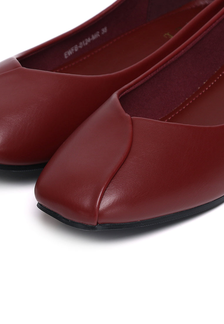 Tulip Flats & Ballerina In Maroon