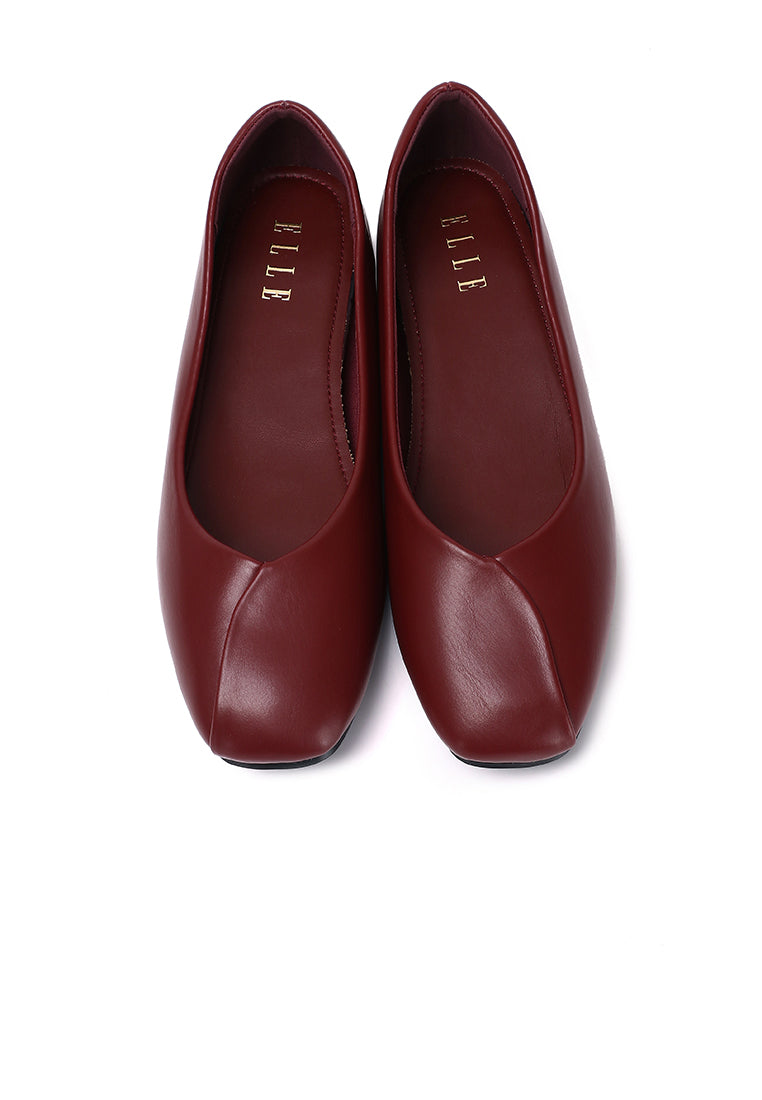 Tulip Flats & Ballerina In Maroon