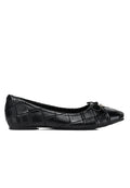 Romy Embossed-Pattern Slip-on Ballerinas In Black