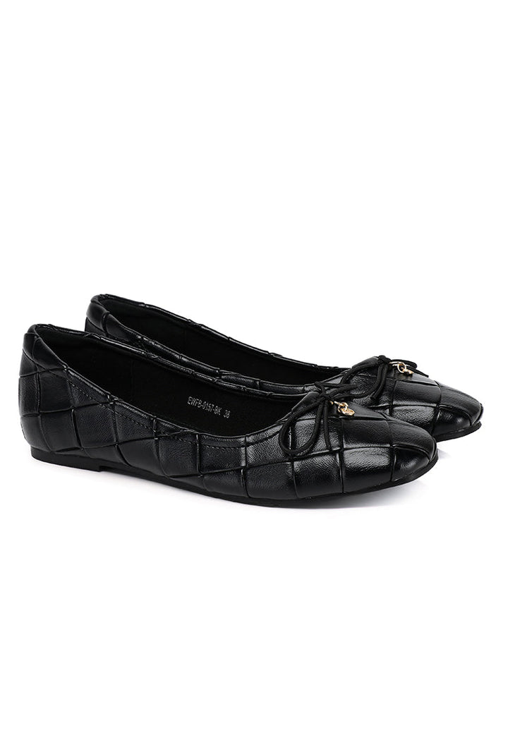 Romy Embossed-Pattern Slip-on Ballerinas In Black – alternate view