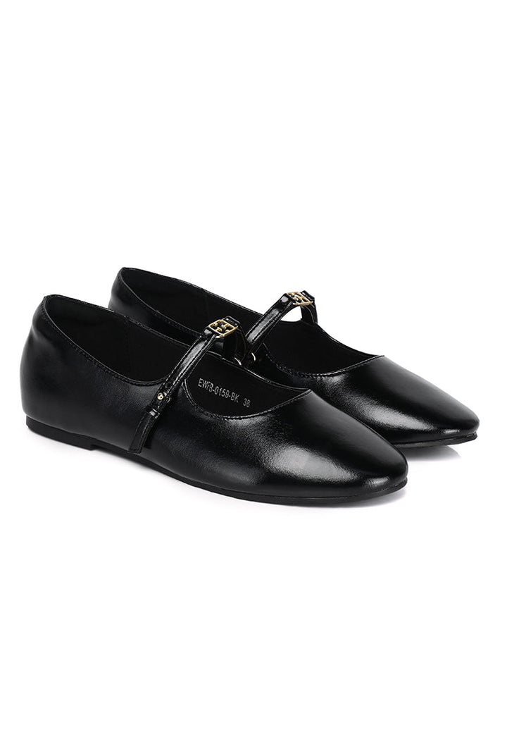 Lucille Mary Jane Flats In Black – alternate view