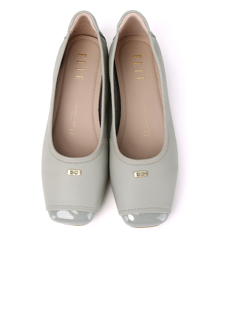 Martina Comfy Fit Footbed Premium Leather Flats & Ballerina In Light Blue