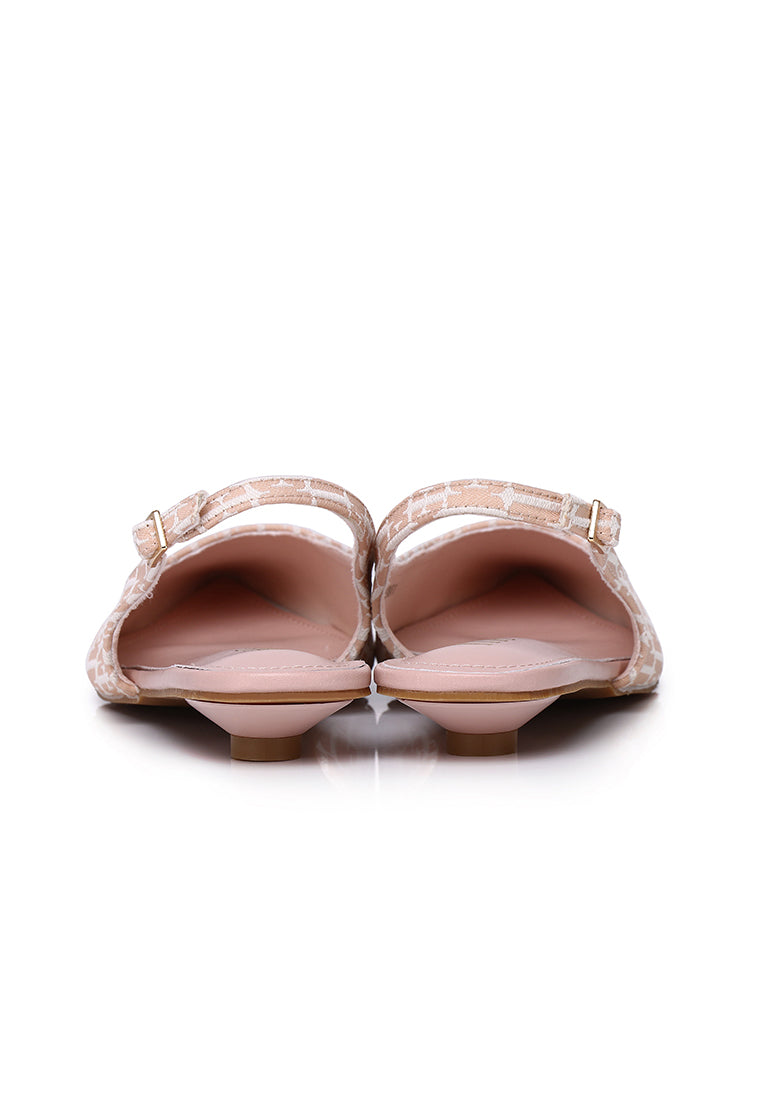 Anna Slingback Flats In Blush