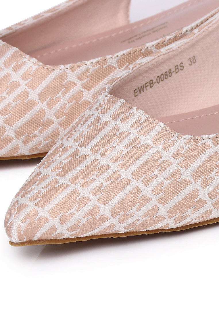 Anna Slingback Flats In Blush