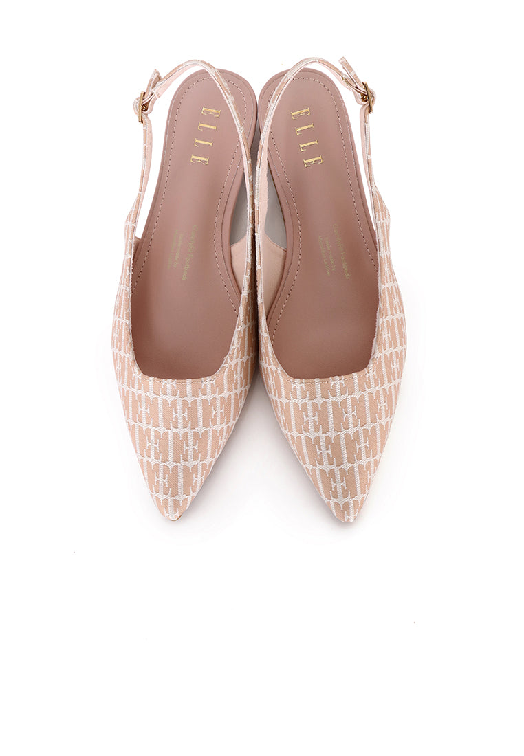 Anna Slingback Flats In Blush