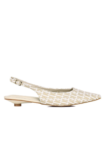 Anna Slingback Flats In Khaki