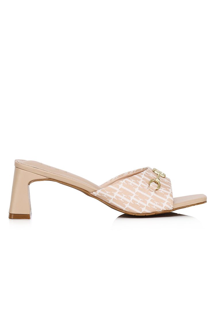 Celestine Slip-on Open Toe Heels In Blush