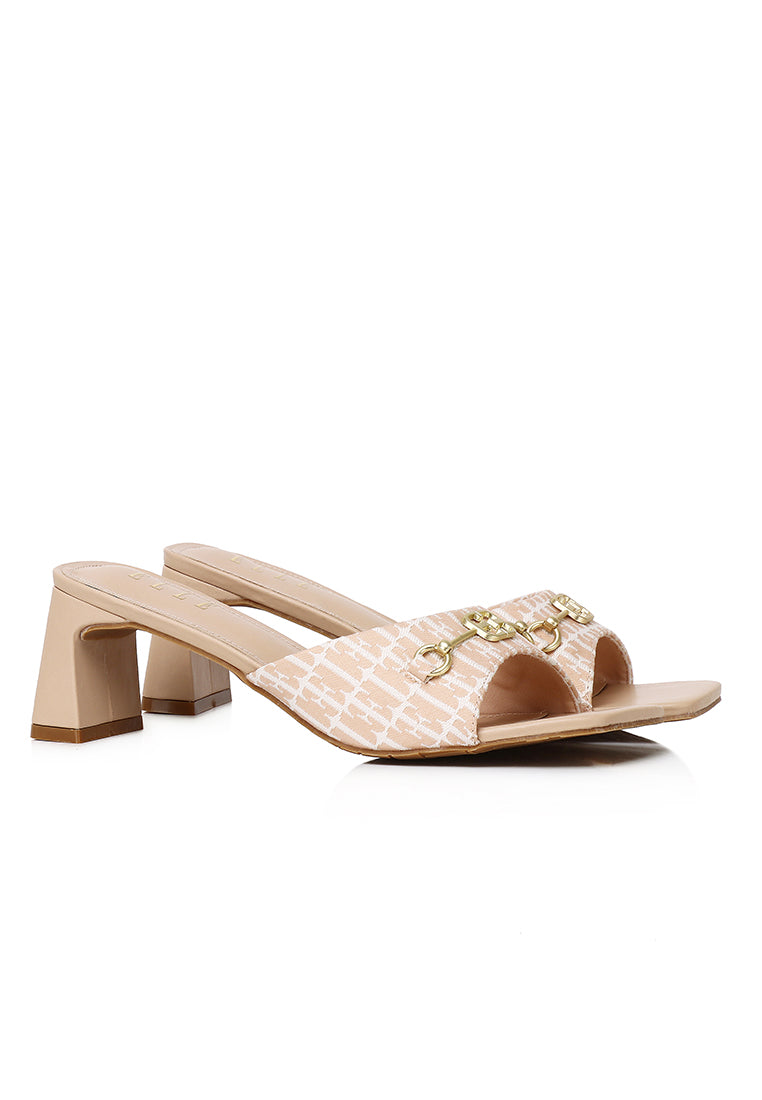 Celestine Slip-on Open Toe Heels In Blush