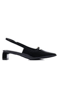 Audrey Microfiber Leather Heels In Black