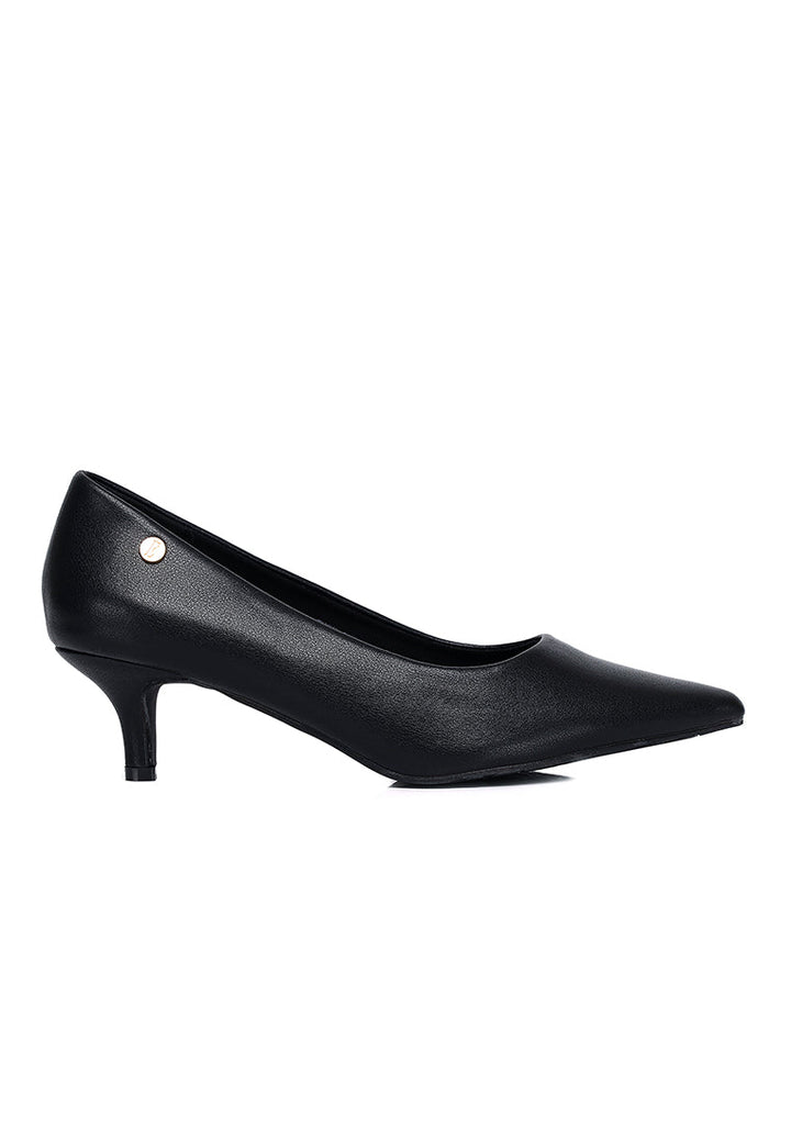Jolin Microfiber Leather Heels In Black