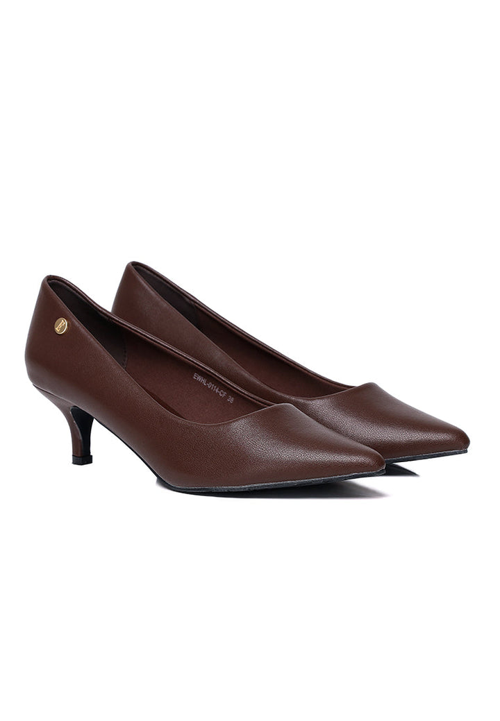 Jolin Microfiber Leather Heels In Coffee – alternate view