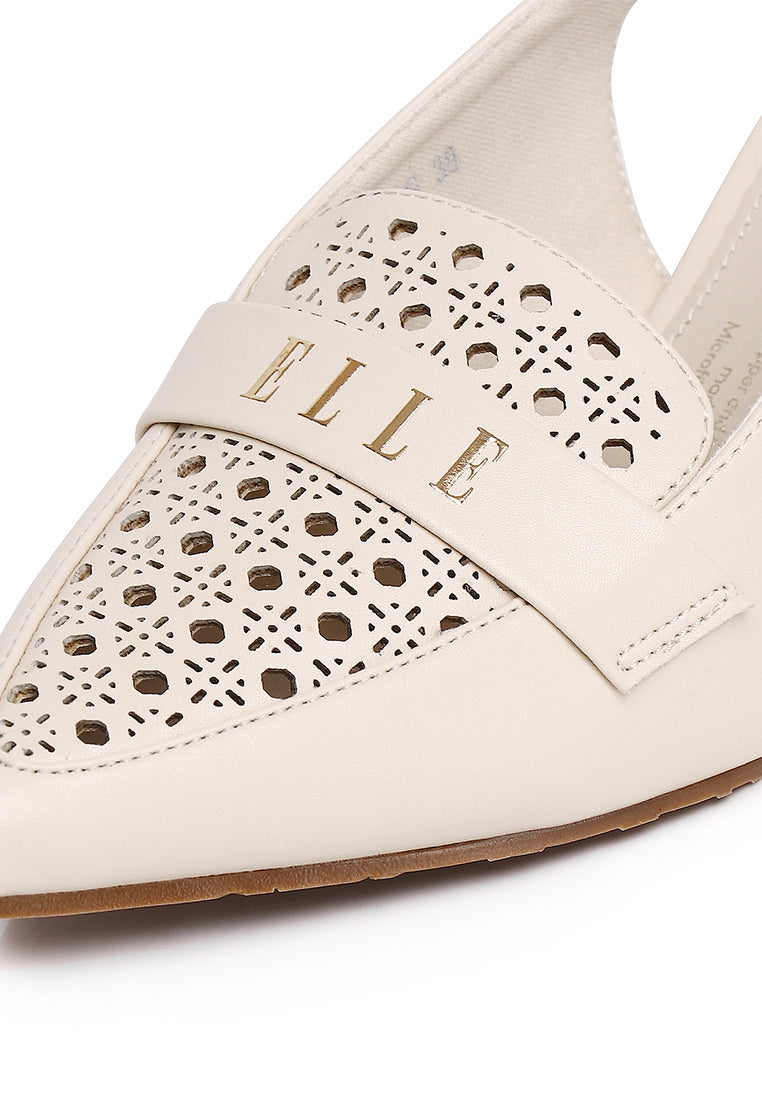 Carina Slingback Heels In Beige
