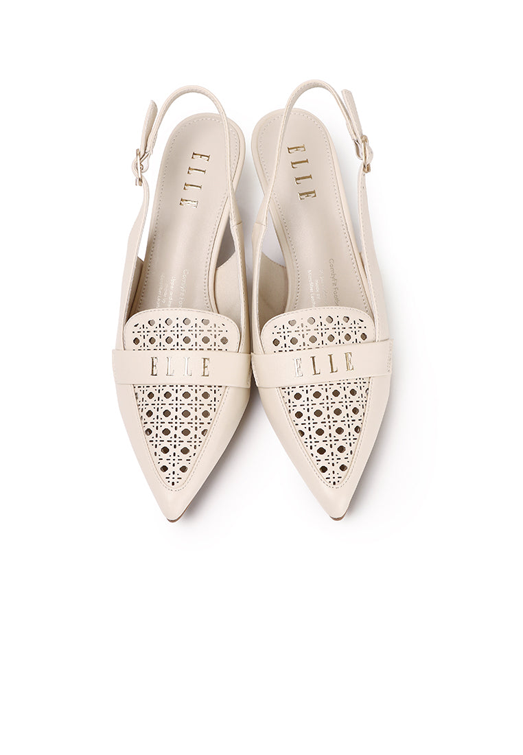 Carina Slingback Heels In Beige