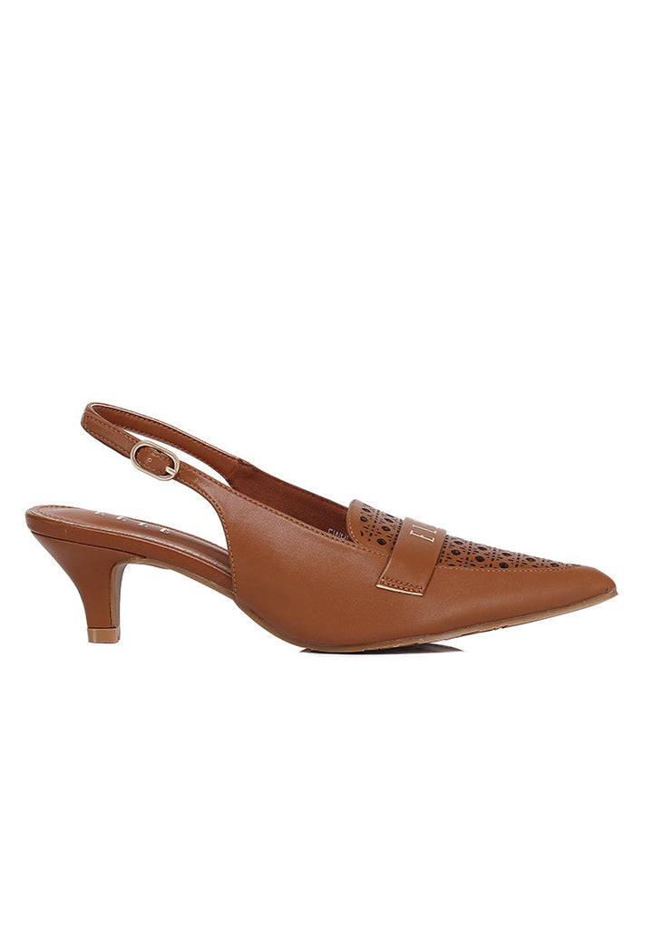 Carina Slingback Heels In Brown