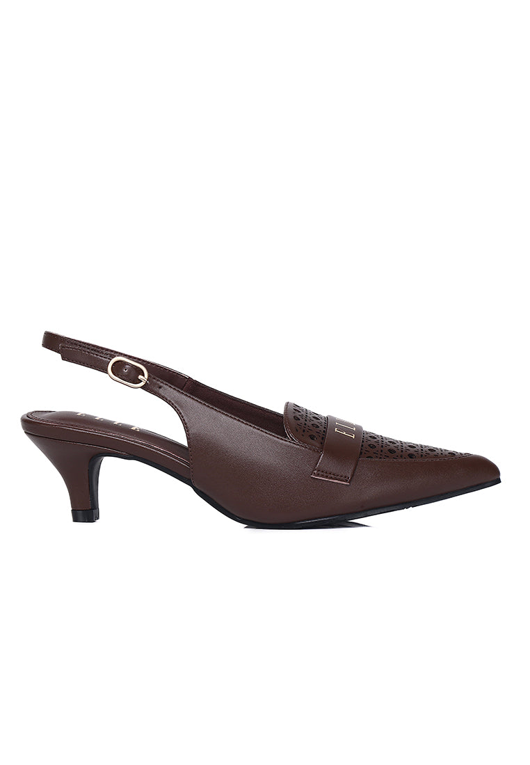 Carina Slingback Heels In Espresso