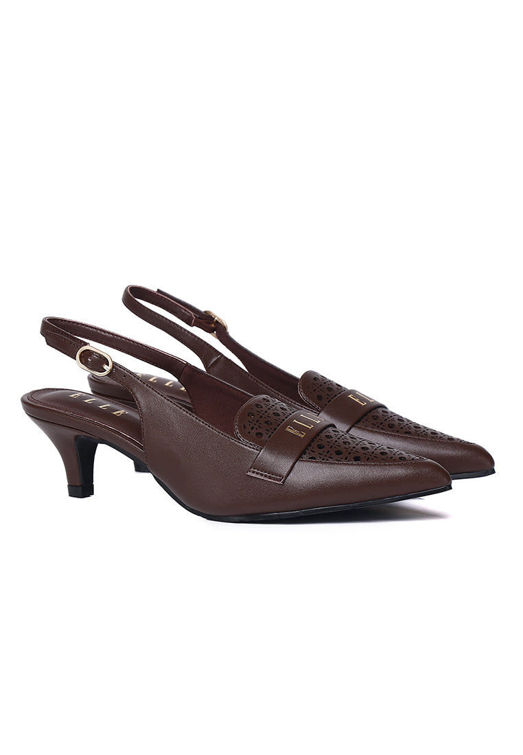 Carina Slingback Heels In Espresso