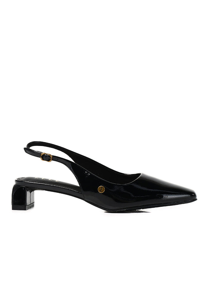 Seraphine Patent Slingback Heels In Black