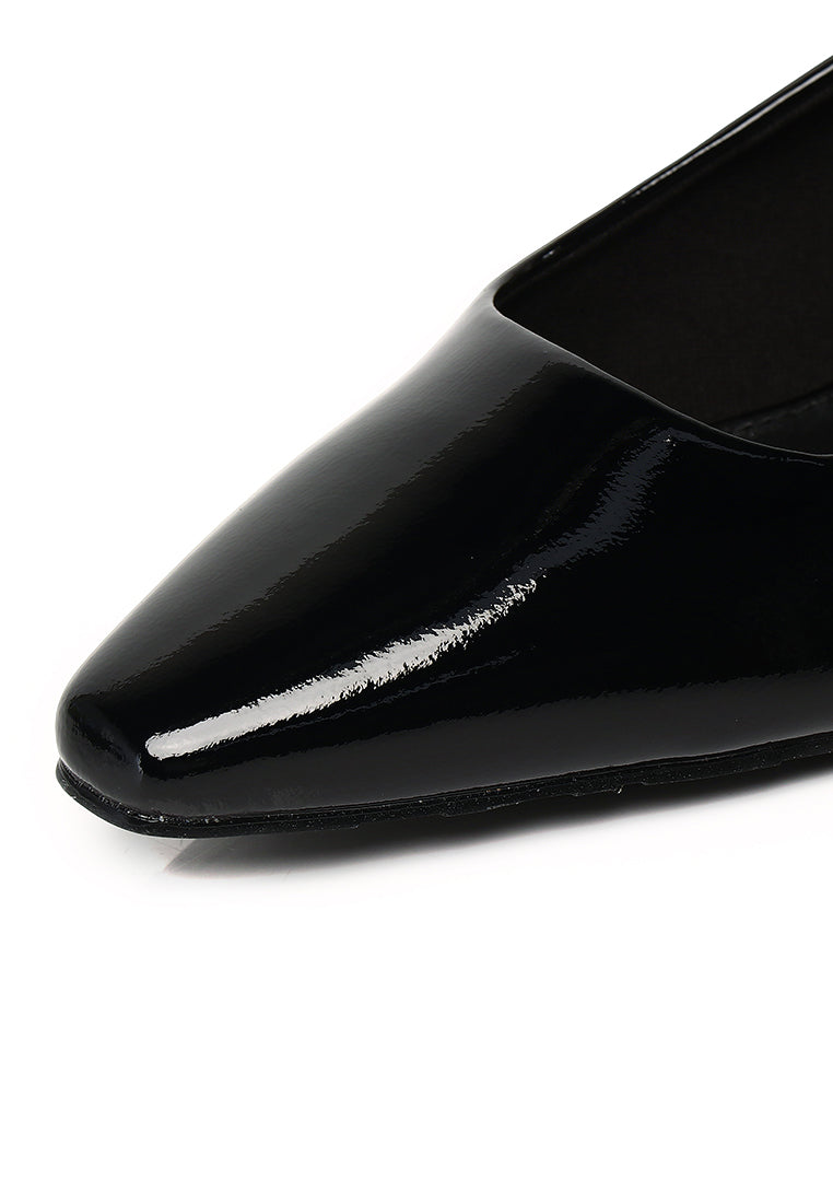 Seraphine Patent Slingback Heels In Black