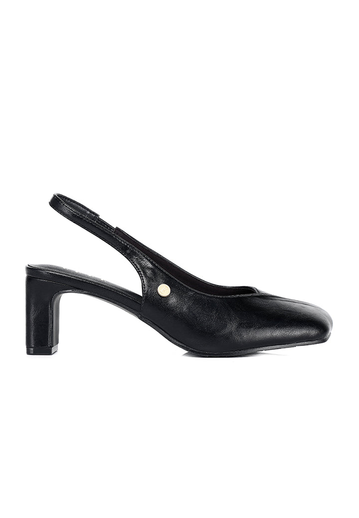 Sofia Slingback Heels In Black