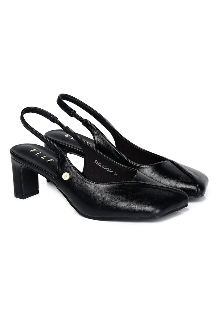 Sofia Slingback Heels In Black – alternate view