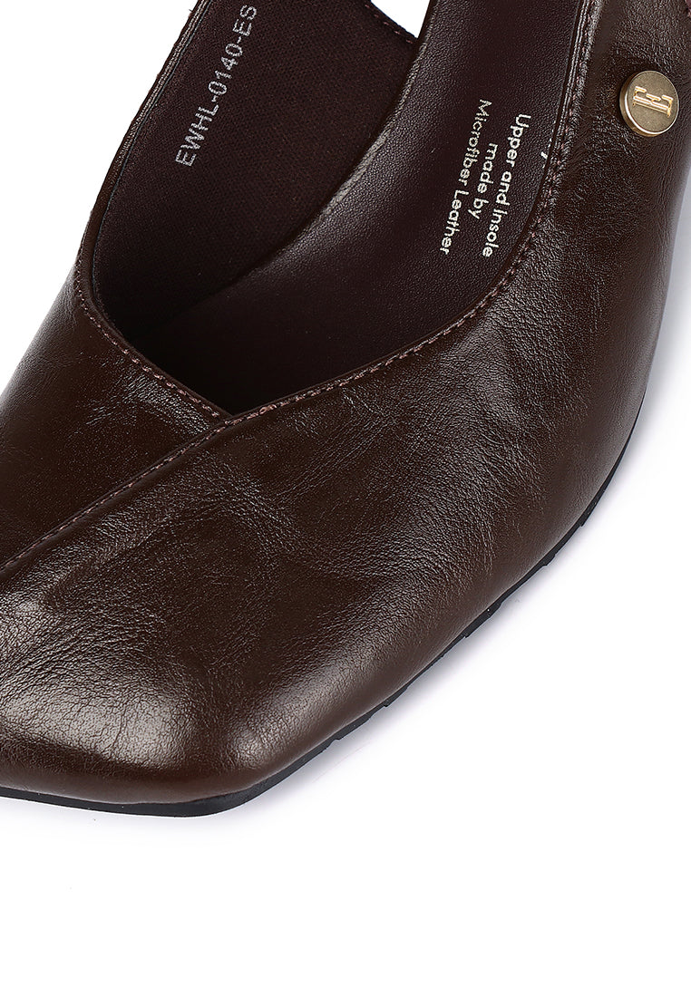 Sofia Slingback Heels In Espresso