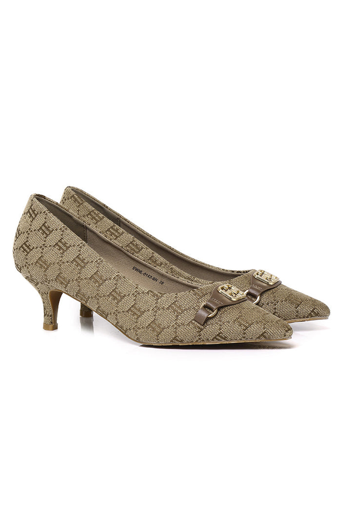 Grace Microfiber Leather Heels In Brown – alternate view
