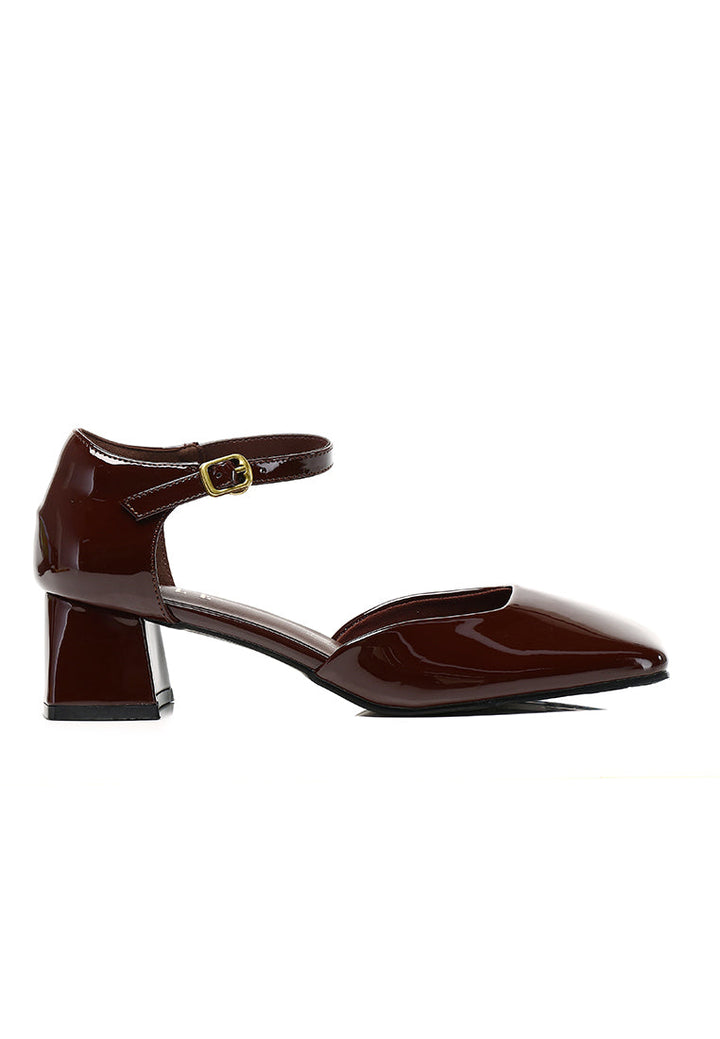 Amelie Patent Heels In Coffee
