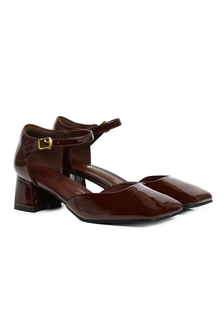 Amelie Patent Heels In Coffee