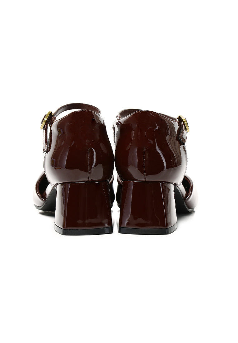 Amelie Patent Heels In Coffee